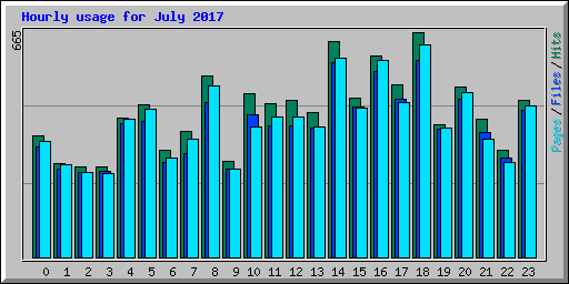 Hourly usage for July 2017