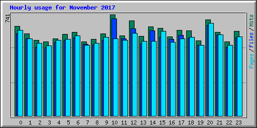 Hourly usage for November 2017