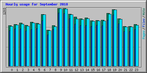 Hourly usage for September 2018