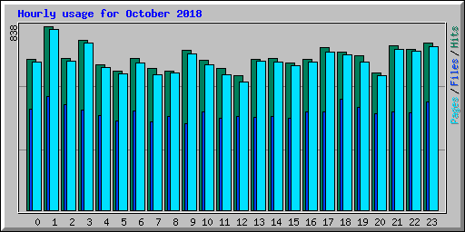 Hourly usage for October 2018