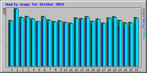 Hourly usage for October 2019