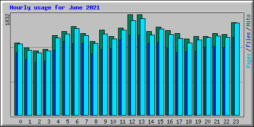 Hourly usage for June 2021