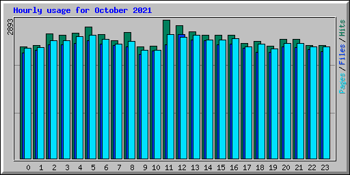 Hourly usage for October 2021