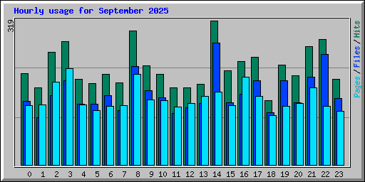 Hourly usage for September 2025