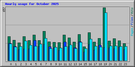 Hourly usage for October 2025